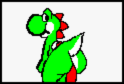 Back view of yoshi bouncing on a big red dick